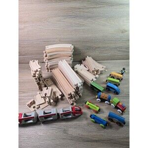 87 pc BRIO Wooden Railway Train Set Lot Track. Brio Hape Ikeak. Free Shipping